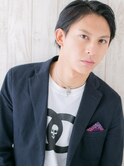 アップバング&セミウエット七三スタイルC