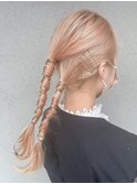 ねじねじアレンジ/結婚式ヘアセット/パーティドレスアップヘア