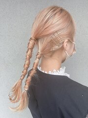 ねじねじアレンジ/結婚式ヘアセット/パーティドレスアップヘア