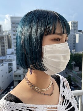 ザ オーダー(THE ORDER) 【至高のカットカラー】プツっとボブ＋ダークグリーン