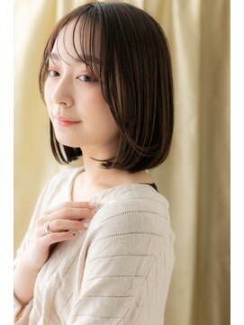 カバーヘア ブリス 志木南口駅前店(COVER HAIR bliss) グレーベージュ大人ガーリー小顔前下がりボブZ志木20代30代40代