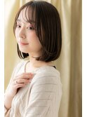グレーベージュ大人ガーリー小顔前下がりボブZ志木20代30代40代