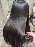 透け感アップで柔髪グレージュ☆