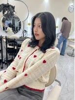 シェノン サントル(CHAINON CENTRE)&nbsp;レイヤーロング/グレーベージュ/黒髪