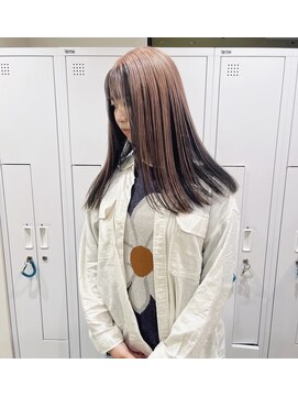 チェレ アズーリ 狭山店(Chere azuri) アンブレラカラー/デザインカラー/ミルクティーピンク