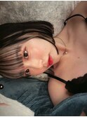 黒髪インナーカラーグレージュアンブレラカラーボブ