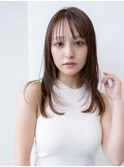 大人かわいい前髪セシルカットココアブラウンフリンジウェーブ