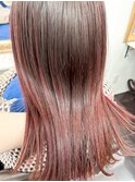 飽きない透明感グラデーションカラーオレンジベージュストレート