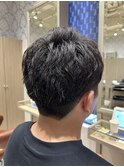 ビジネスOK◎メンズパーマニュアンスパーマ×短髪刈り上げ