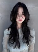 韓国ヘアー/ダブルカラー/ハイライト/イメチェン/エクステ/梅田