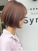シンク(Sync)&nbsp;ピンクベージュのボブ
