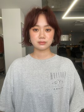 ジュール(JOULE'S) ニュアンスボブ/ボルドーカラー/巻き髪/ボブレイヤー