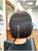 切りっぱなしボブ
