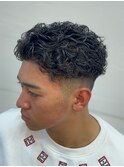 オールバックパーマ
