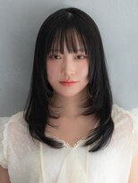 アース 焼津店(HAIR&MAKE EARTH)&nbsp;レイヤーカット×暗髪艶カラー