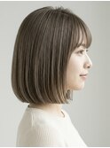 縮毛矯正ボブ×タッセルボブ×オリーブベージュ/シンプルボブ