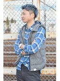 ツーブロック×ショート×シルバーアッシュ