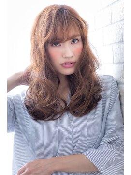 エルデ ナインズ ヘアー スタンド 川口店(elde 9's HAIR STAND) ☆,大人かわいいくびれミディ☆ラブルーズウェーブ 川口