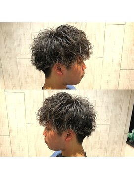ネイビー(NAVY) お客様スタイル☆スパイキースパイラルパーマ マッシュ☆