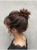 無造作お団子アレンジ
