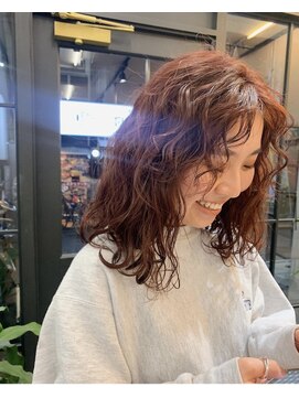 アソビ(Asobi) 外国人風パーマ×レッドブラウン