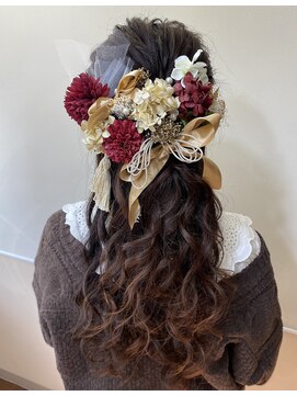 クレア(Crea) ハーフアップ 着物ヘア