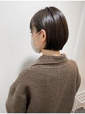 前髪/オリーブベージュ/ブラウンアッシュカラー/ショートボブ