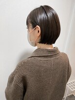 シェノン 西梅田(CHAINON)&nbsp;前髪/オリーブベージュ/ブラウンアッシュカラー/ショートボブ