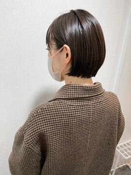 シェノン 西梅田(CHAINON) 前髪/オリーブベージュ/ブラウンアッシュカラー/ショートボブ