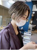 【ブリーチ＋ワンカラー】ハンサムショート/バレイヤージュ