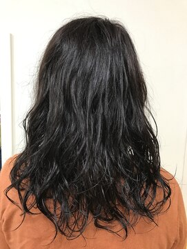 美容室 ステラ セミロングローレイヤーウェーブ