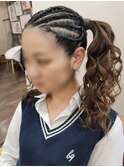 コーンロウ×ツインテール