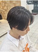 前下がりセンターパート