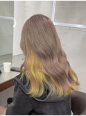 ミルクティーカラー/髪質改善/ダブルカラー/ケアブリーチ/20代