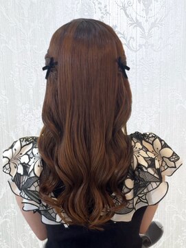 アトリエビューティーアミュ(atelier beauty AmU) 推し活 ライブ 量産型 ハーフツイン×ベロアリボン