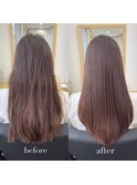 縮毛矯正+髪質改善トリートメント（リタッチ可）