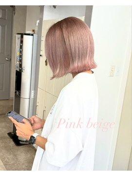 シェノン(Chainon.) 艶髪　ピンクベージュ　ブリーチ　透明感カラー　【博多】