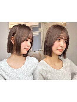 <癖があって綺麗なショートにならない…>そのお悩みダメージレスに解決します*[鹿児島中央/ショートボブ]