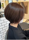 ショートカットxグレージュカラ