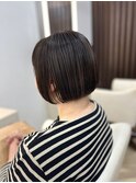 パツッとボブ×極細ハイライト