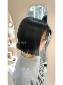 パツット外ハネボブ×ブルーブラック