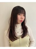 レイヤーロング/似合わせ/顔まわりカット/銀座