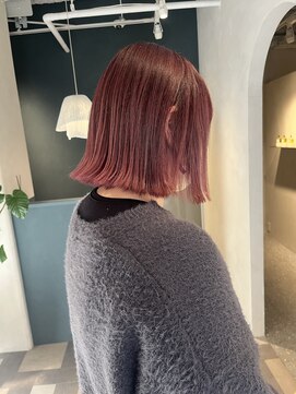 ルウ 押上(rue) 〈押上 半個室〉ブリーチ2回のピンクベージュカラー