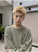 スパイキーショート/ブリーチ/ダブルカラー/眉毛/メンズカット