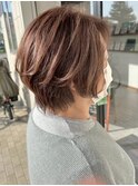 ふわっとショート×ベージュ