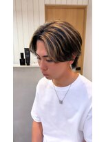 メンズバイココテラス 豊中(men's by cocoterace)&nbsp;ブリーチ/デザインカラー/ハイライト/ミルクティー