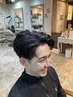 【小又指名限定】前髪を簡単に立ち上げる！メンズカット＋スポットパーマ