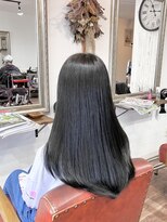 ヘアメイク アンフィ(amphi)&nbsp;透明感☆暗髪ロンググレージュ..~*＊.