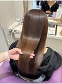 京都美容室 髪質改善 レイヤーカット ブリーチなし 透明感カラー