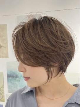 ジュベ 別府店(juve.) 別府ショートボブ顔まわりレイヤーカット髪質改善カラー30代